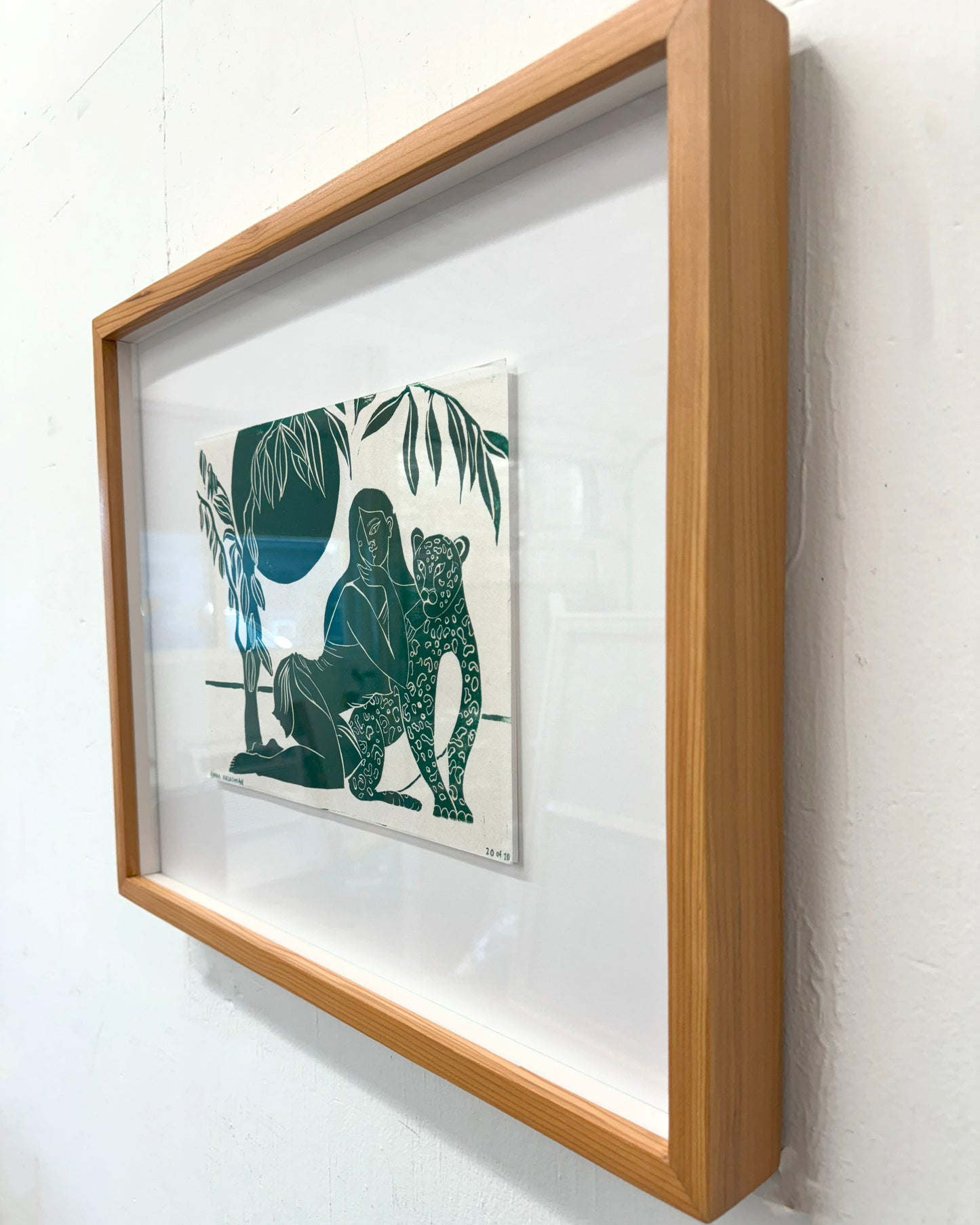 Earth Study Linocut, Green