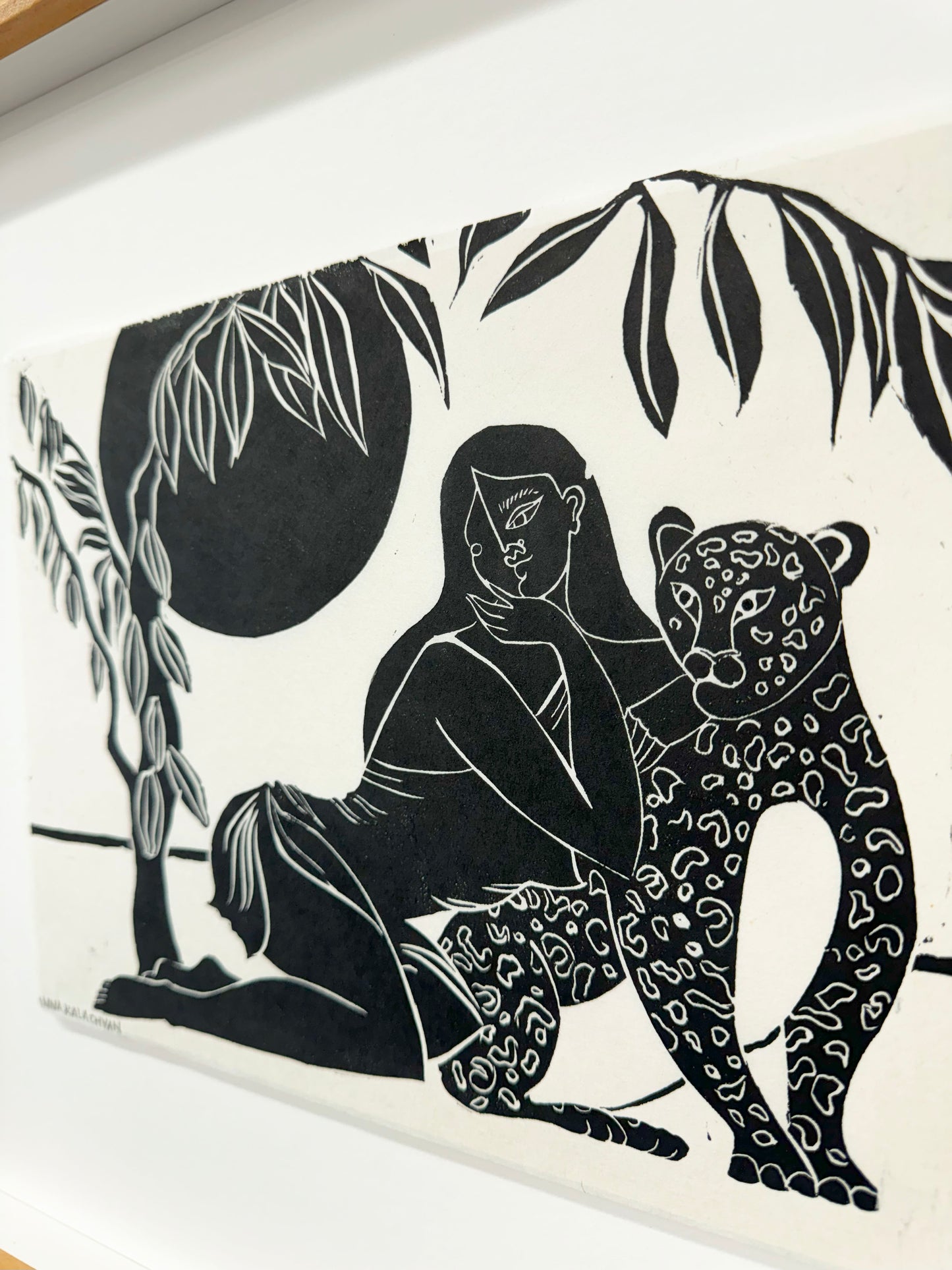 Earth Study Linocut, Black -Two Left!