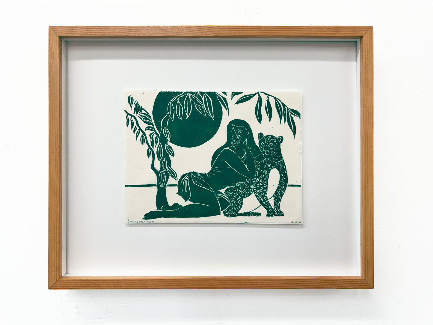 Earth Study Linocut, Green