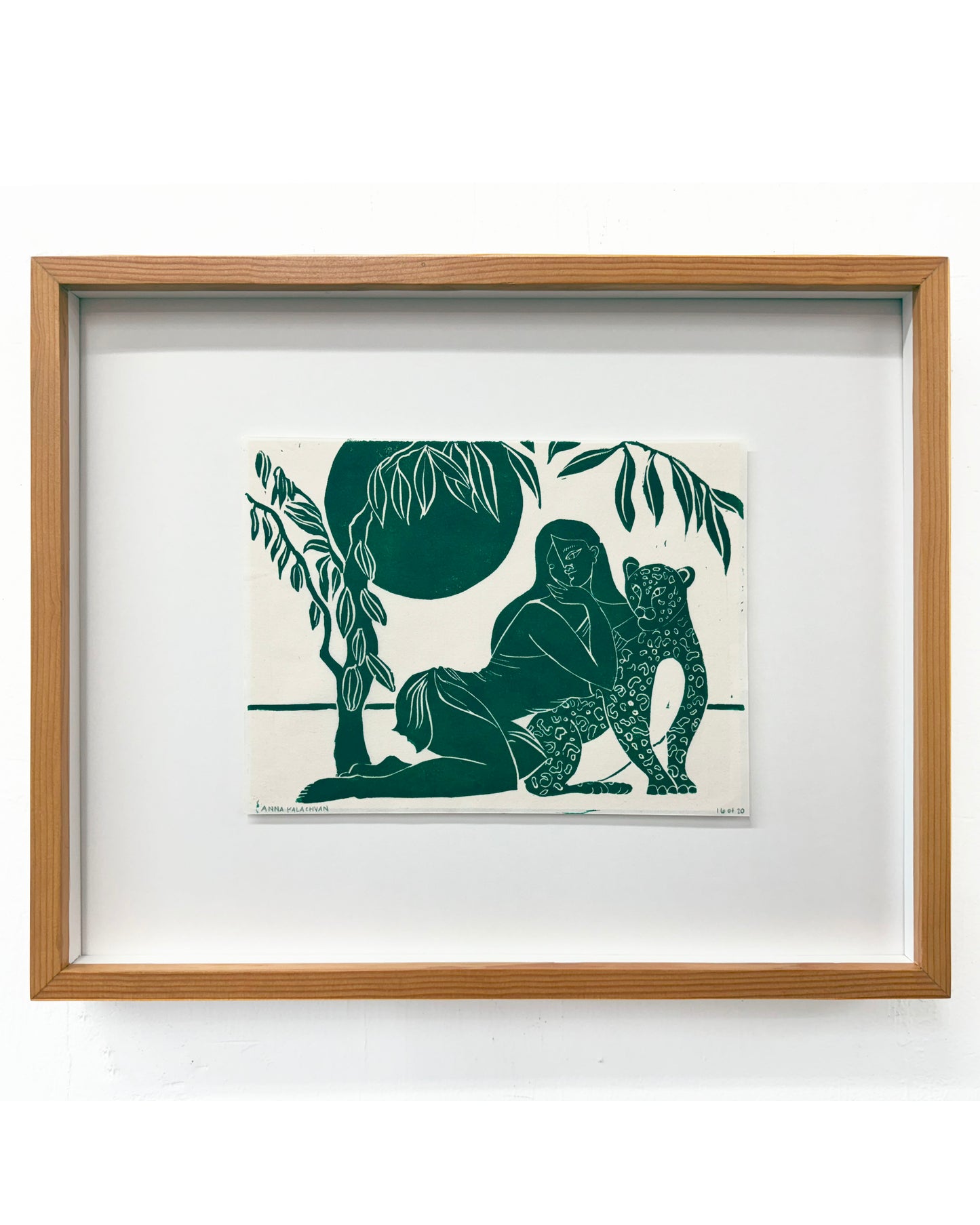 Earth Study Linocut, Green